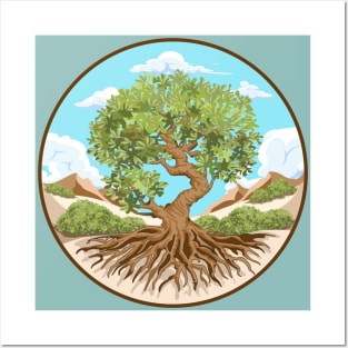 Olive tree Peace symbol in a free Palestine Land Posters and Art